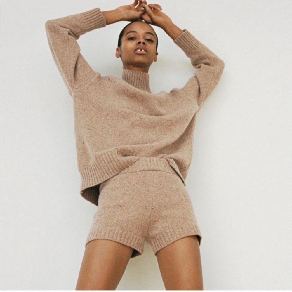 Zara camel turtleneck sweater
